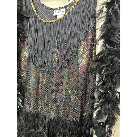 California Costume Collections Women’s Flapper multi Sequin Dress Size Medium - Picture 3 of 16
